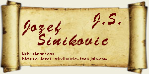 Jožef Šiniković vizit kartica